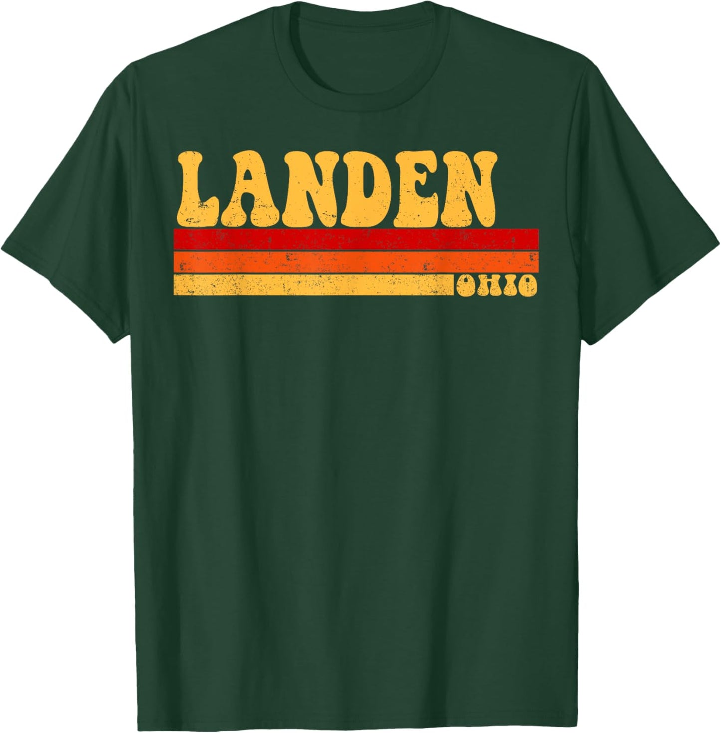 LANDEN Ohio City Vintage Roots Retro Design 70s 80s T-Shirt - T-Shirt | Forest