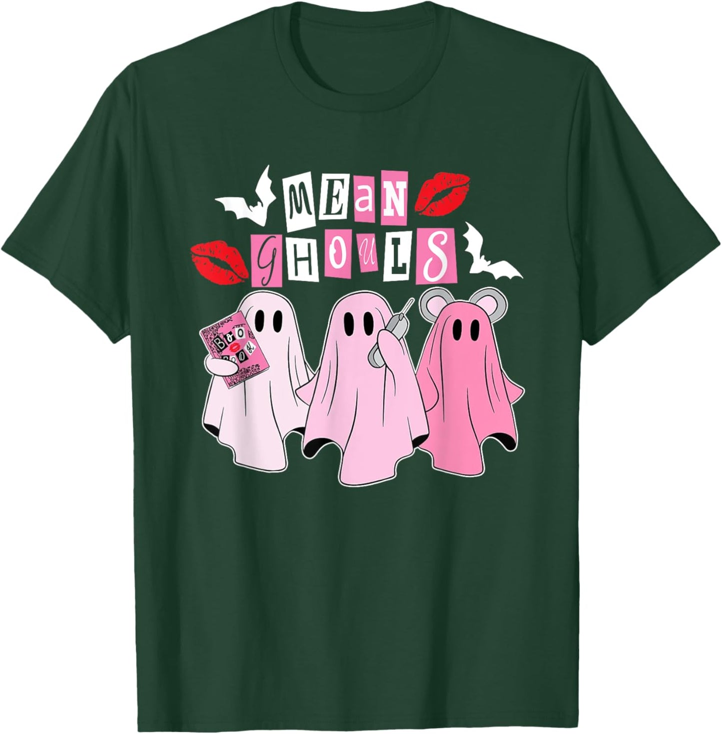 Mean Ghouls Ghost, Halloween Pink Lovers, Funny Mean Ghouls T-Shirt - T-Shirt | Forest