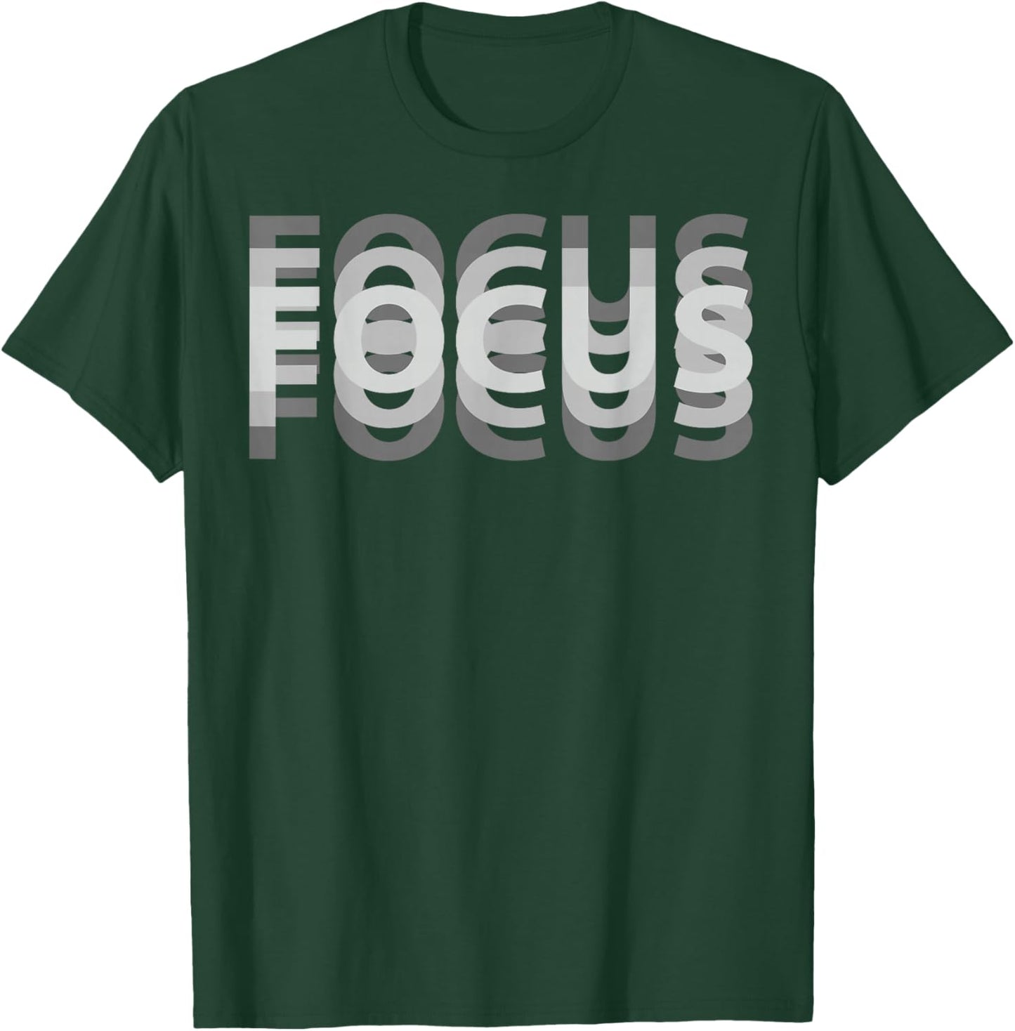 Focus Blurred Text Graphic T-Shirt - T-Shirt | Forest