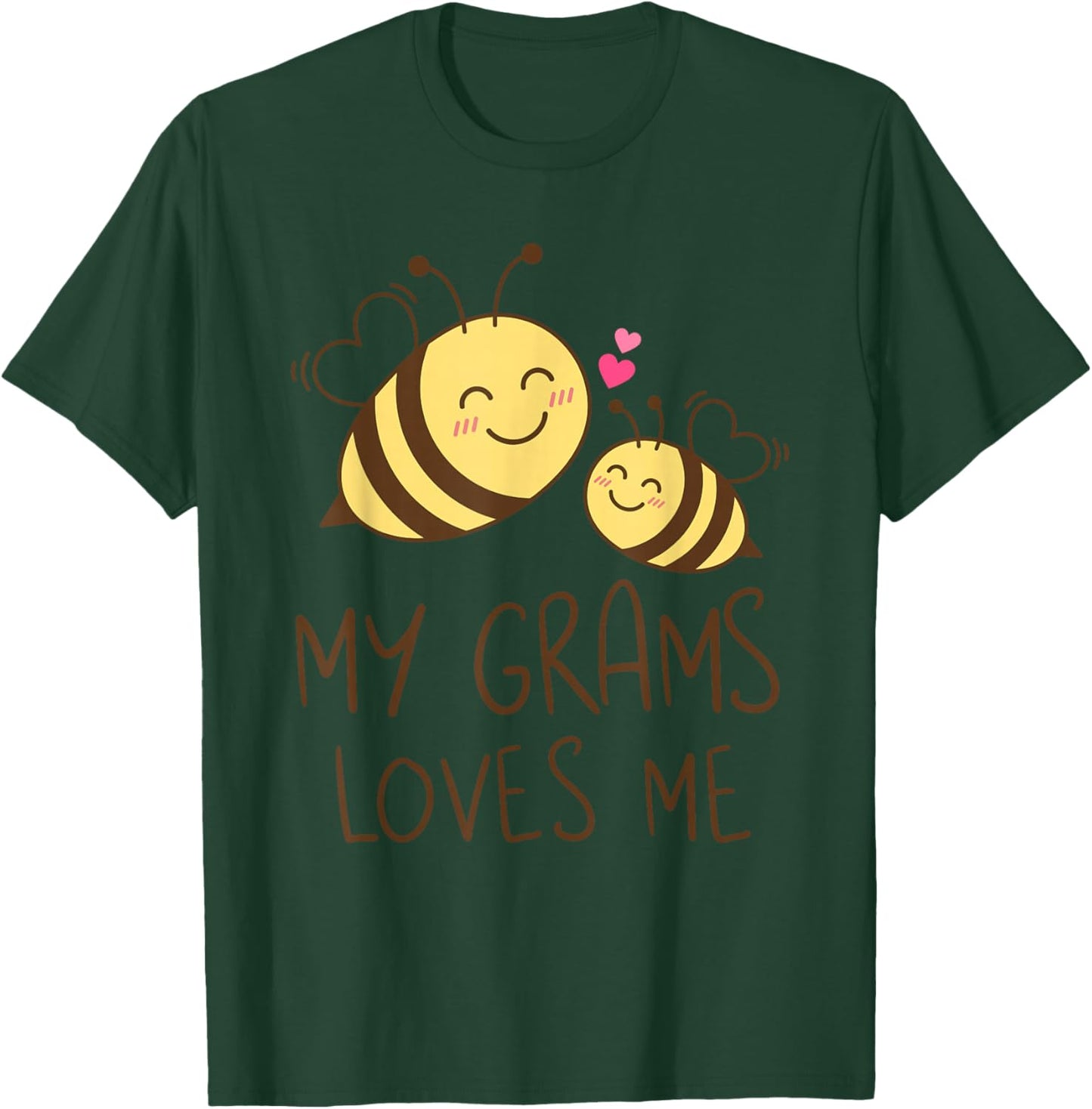 Cute Baby & Grandma My Grams Loves Me Bee T-Shirt - T-Shirt | Forest