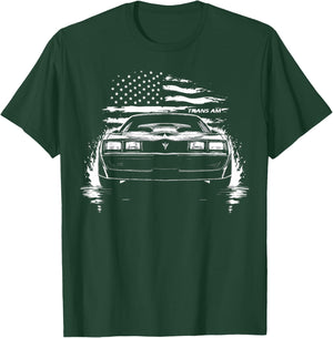 1982 Trans Am Muscle Car Patriotic Flag USA 1980's Trans Am T-Shirt - T-Shirt | Forest