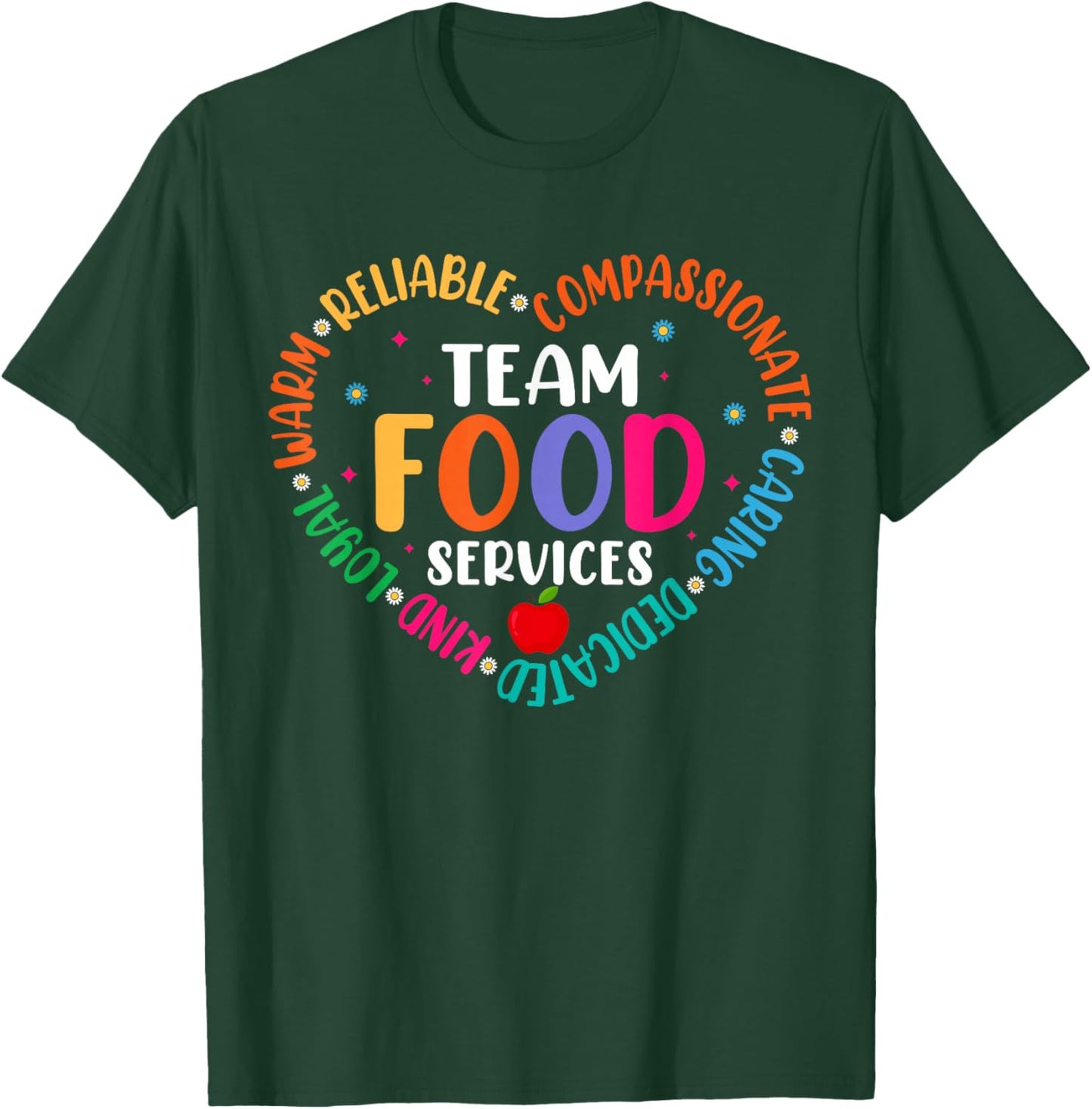 Food Services Cafeteria Crew Lunch Lady Team Back to School T-Shirt - T-Shirt | Forest
