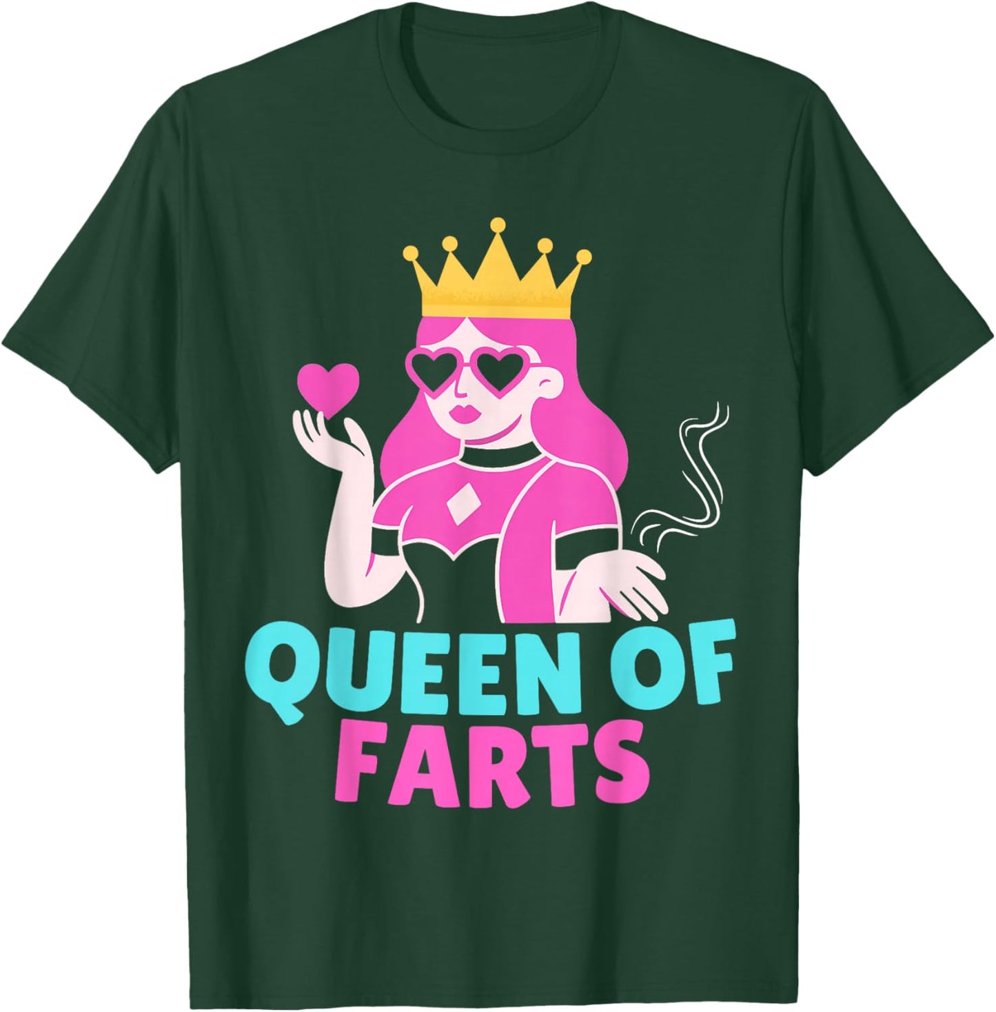 Queen of Farts Inappropriate Embarrassing Playing Card T-Shirt - T-Shirt | Forest
