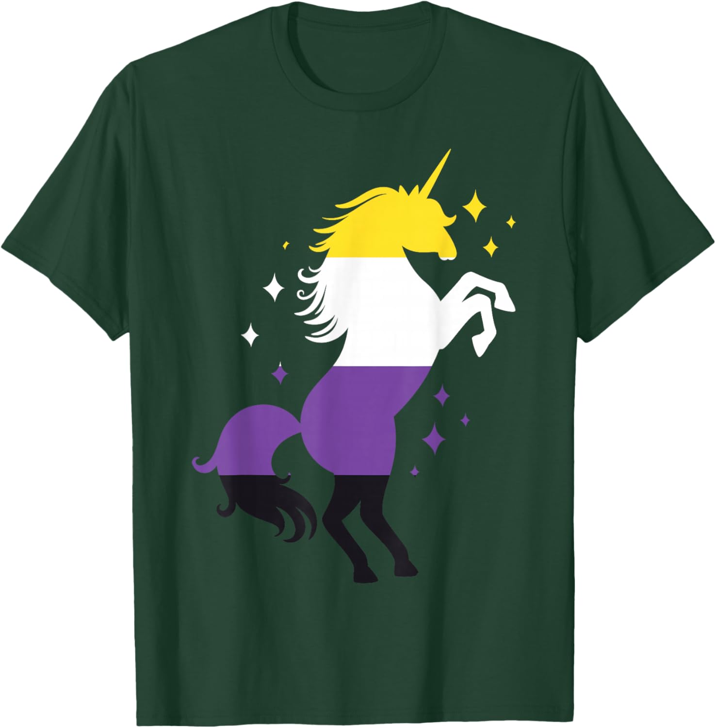 Drapeau Licorne Non Binaire T-Shirt - T-Shirt | Forest