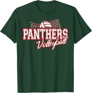 Panthers Volleyball Back to School Spirit M T-Shirt - T-Shirt | Forest