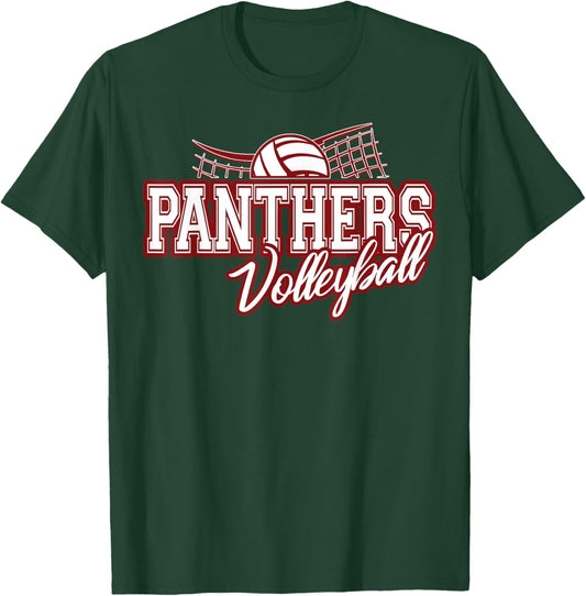 Panthers Volleyball Back to School Spirit M T-Shirt - T-Shirt | Forest