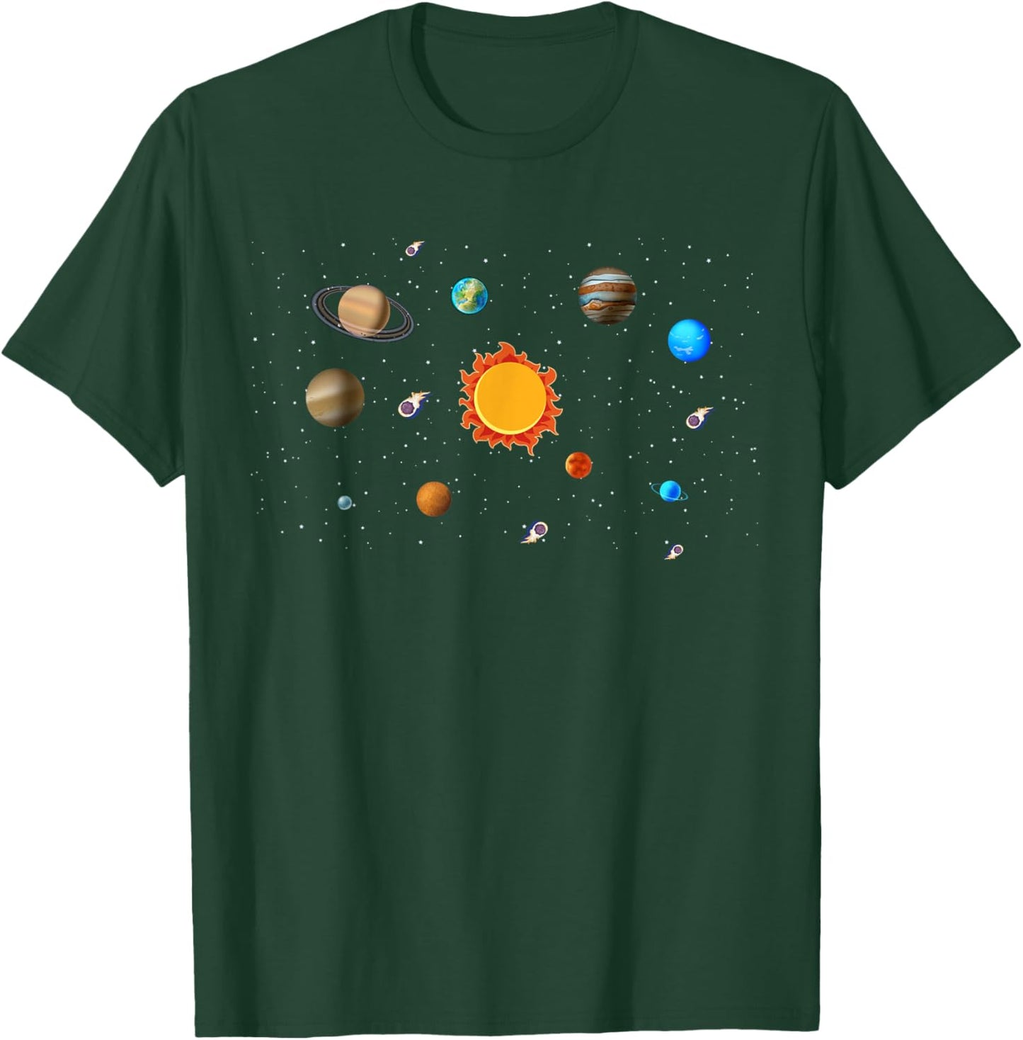 Solar System Space Planets Galaxy Kids T-Shirt - T-Shirt | Forest
