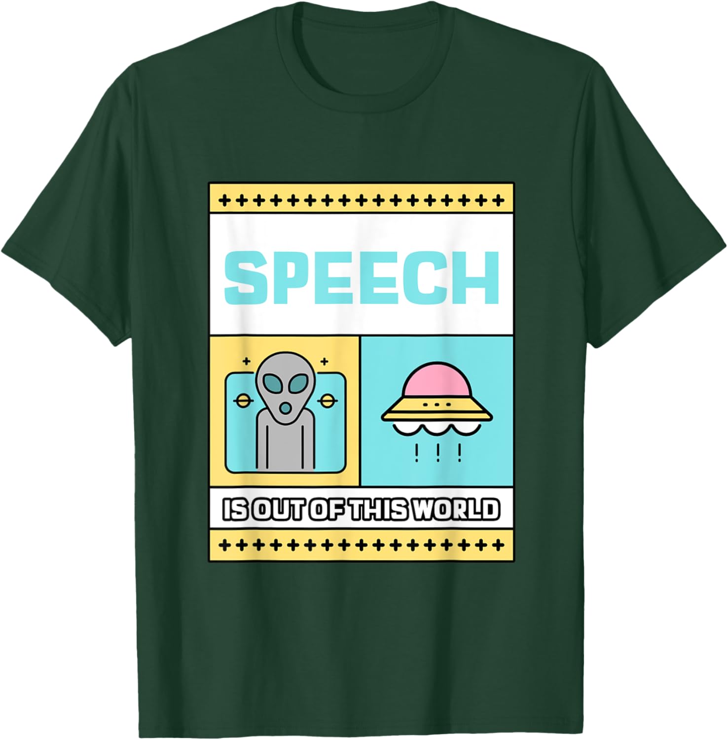 Speech therapy is out of this world UFO Alien T-Shirt - T-Shirt | Forest