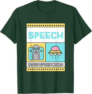 Speech therapy is out of this world UFO Alien T-Shirt - T-Shirt | Forest