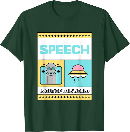 Speech therapy is out of this world UFO Alien T-Shirt - T-Shirt | Forest