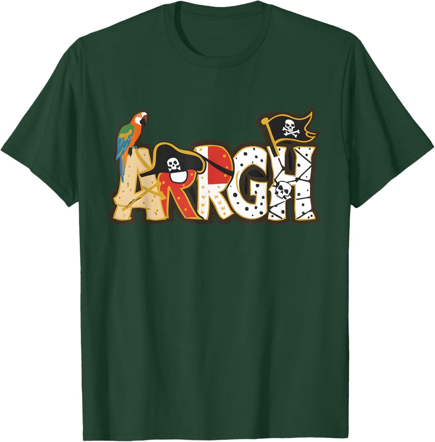 Fun ARRGH Pirate Style Pirate Costume ARGH Pirate T-Shirt - T-Shirt | Forest