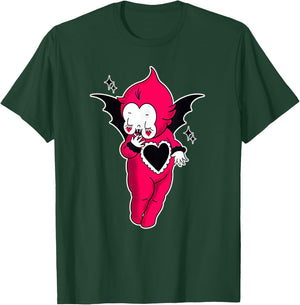 Kewpie Baby Vampire Devil Spooky Traditional Tattoo Flash T-Shirt - T-Shirt | Forest