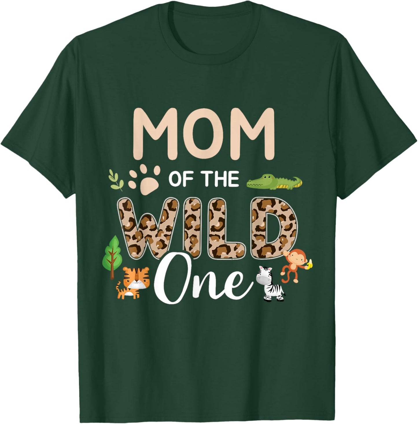 Mom of the wild one birthday girl matching family party T-Shirt - T-Shirt | Forest