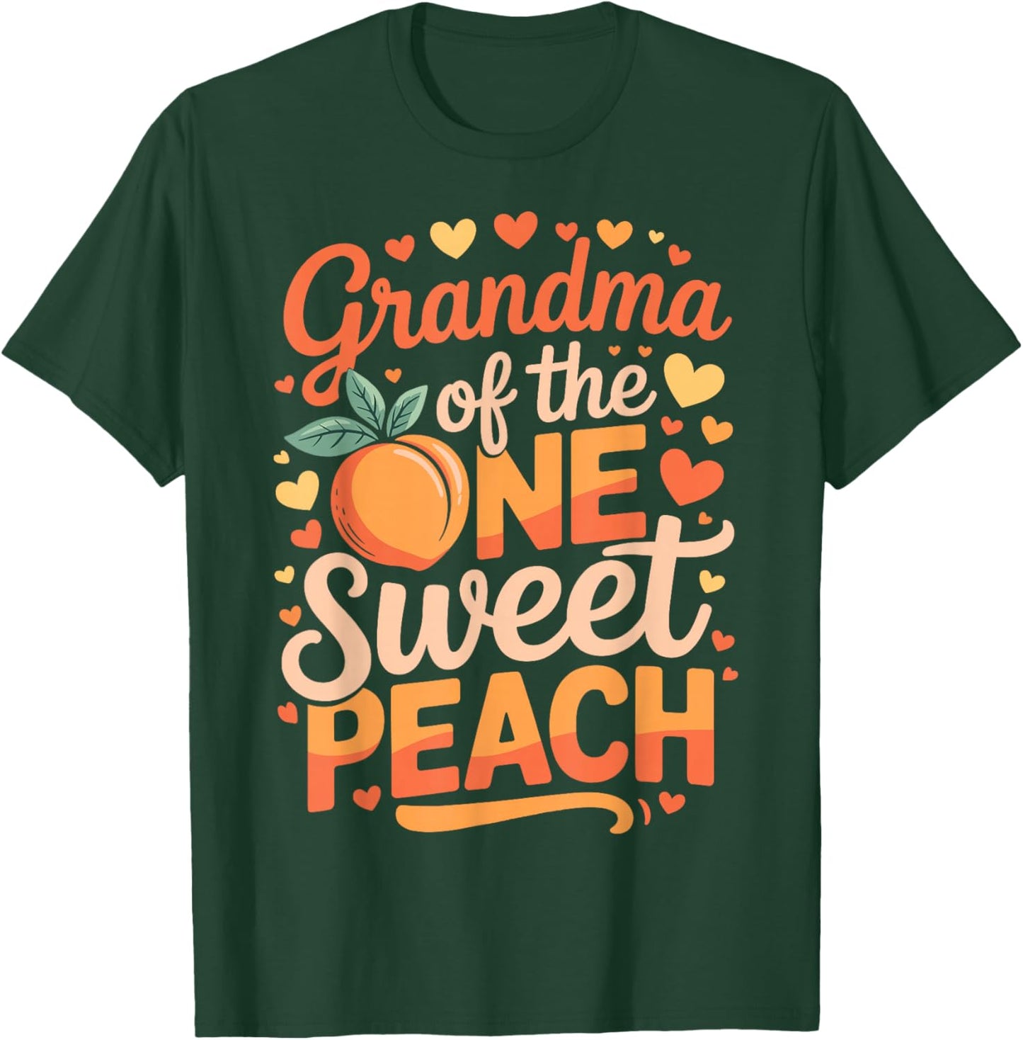 Grandma of The One Sweet Peach Family Matching T-Shirt - T-Shirt | Forest