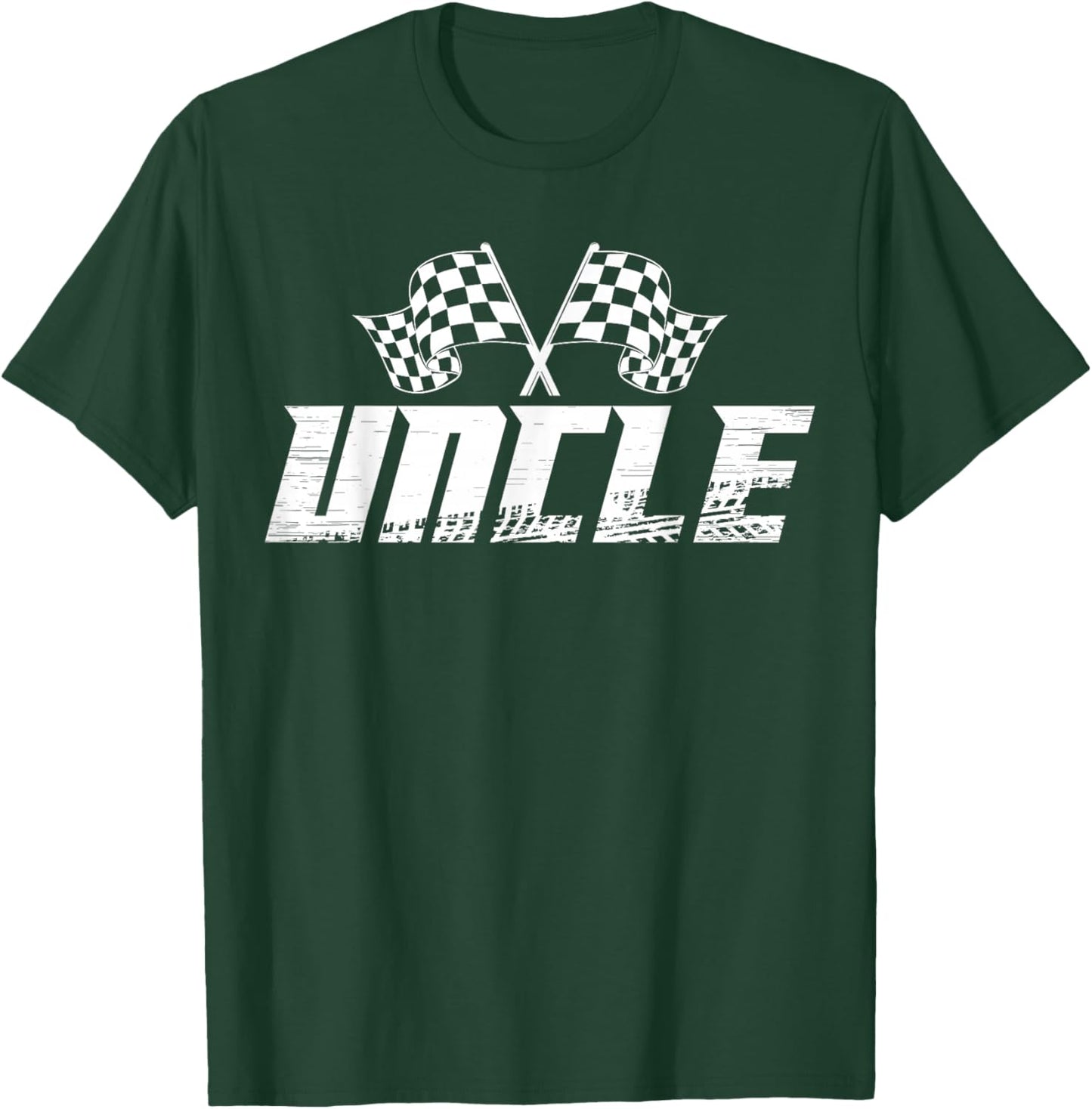 Uncle Pit Crew Family Racing Birthday Race Car T-Shirt - T-Shirt | Forest