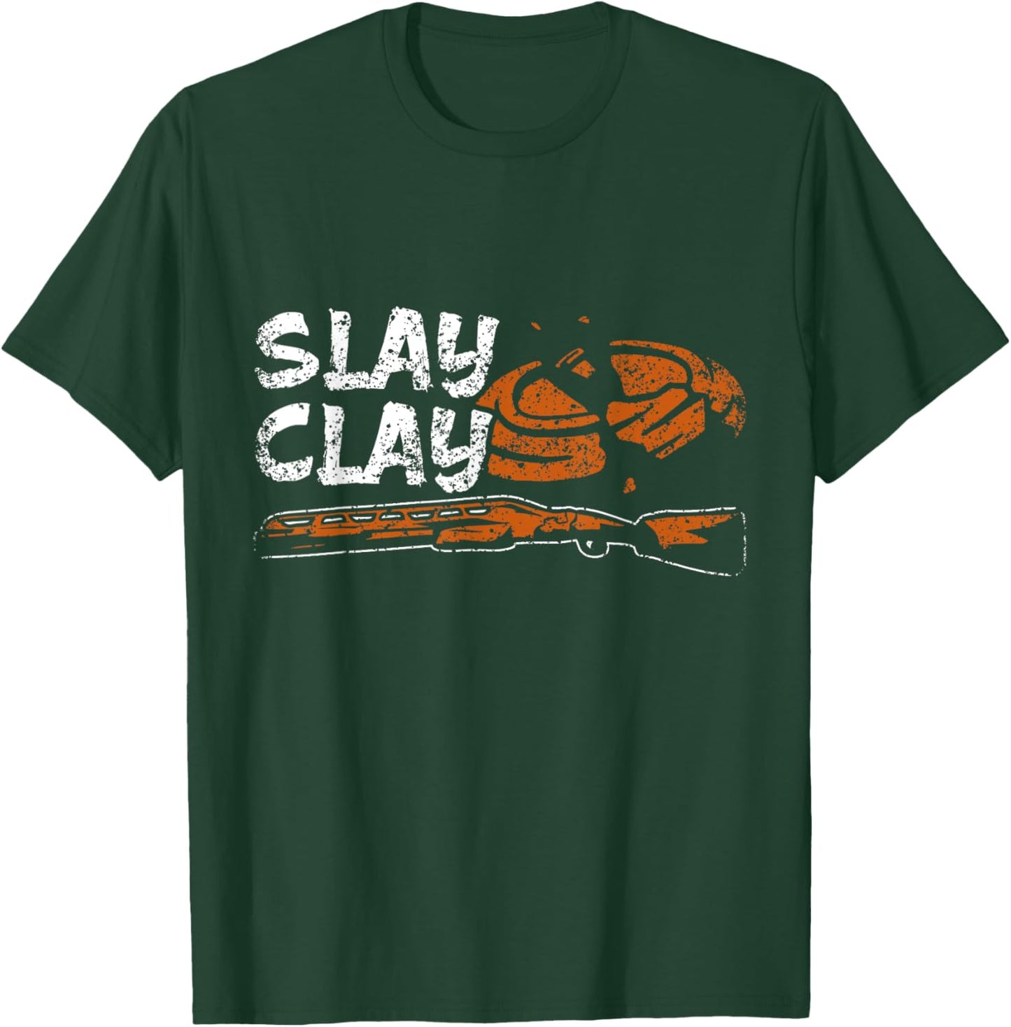Slay Clay Shotgun Trap Pigeon Pull Clay Shooting T-Shirt - T-Shirt | Forest