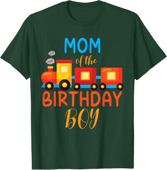 Mom Birthday Boy Train I'm 2 Two Year Chugga Engine Bday T-Shirt - T-Shirt | Forest