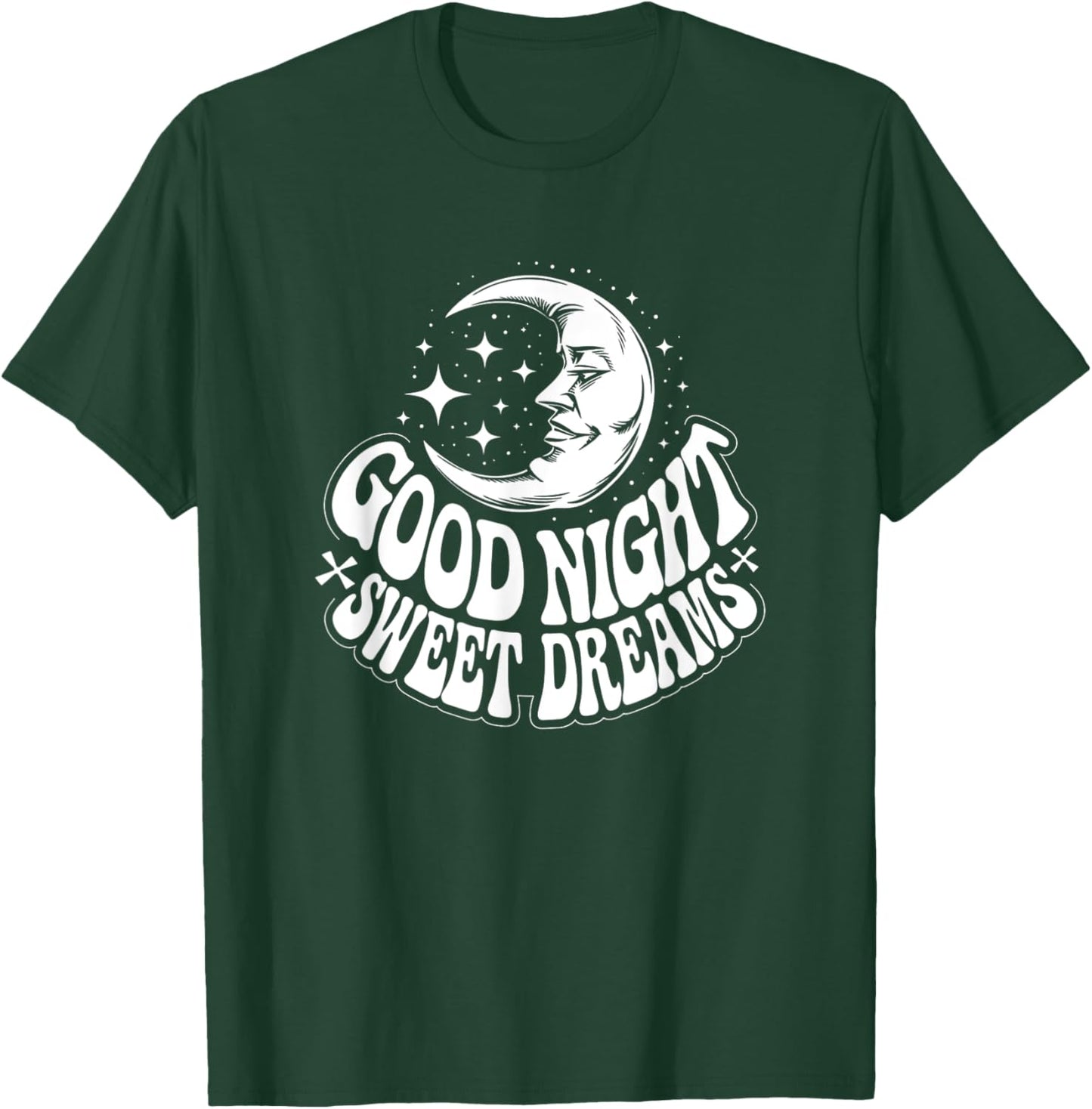 Good night sweet dreams Cute Night Moon And Stars Design T-Shirt - T-Shirt | Forest