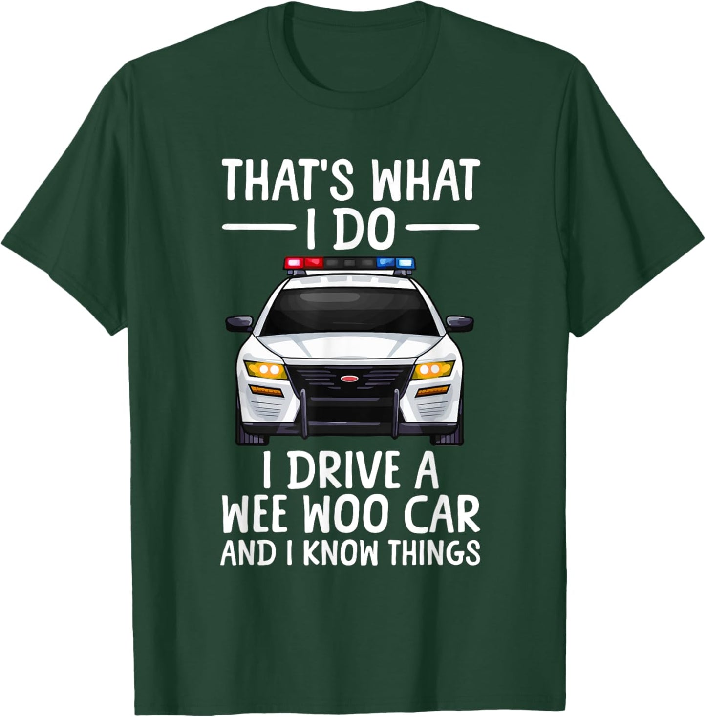 Funny Police Art Women Cop Policeman Police Officer T-Shirt - T-Shirt | Forest