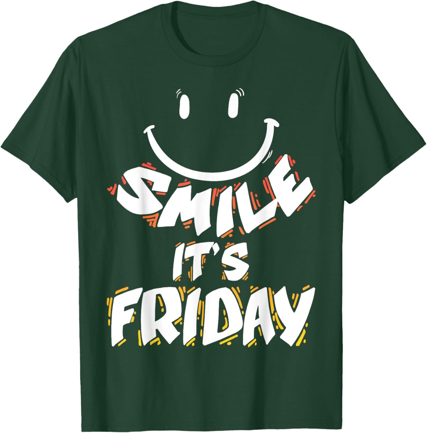 Smile It's Friday Happy Friday Gift Weekend Kids Men Women T-Shirt - T-Shirt | Forest