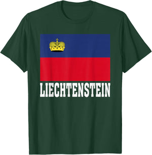 Liechtenstein Flag Patriotic National Roots Souvenir T-Shirt - T-Shirt | Forest
