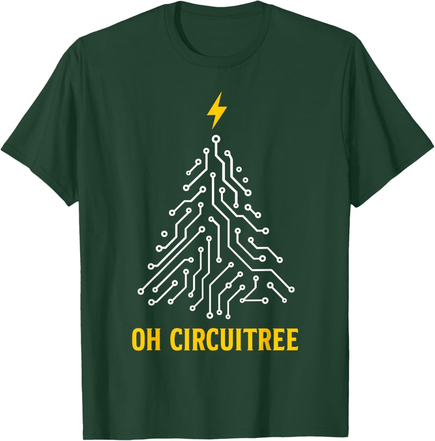 Electrician Christmas Tree Funny Christmas Electrician T-Shirt - T-Shirt | Forest