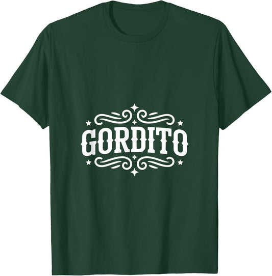 Funny Gordito Saying Western Ornamental Swirls Stars T-Shirt - T-Shirt | Forest