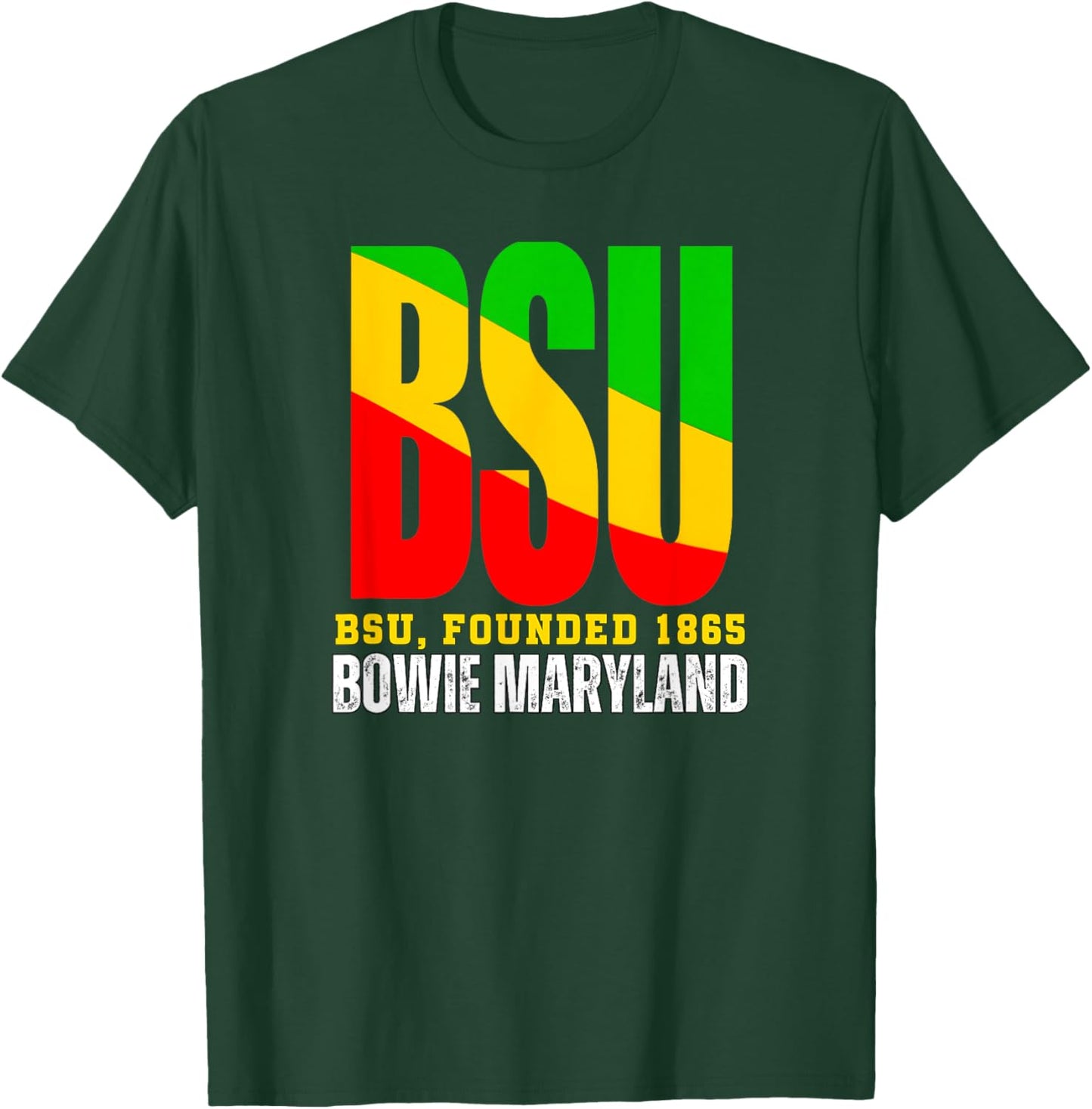 Bowie State, BSU, Souvenir HBC Urban Design T-Shirt - T-Shirt | Forest
