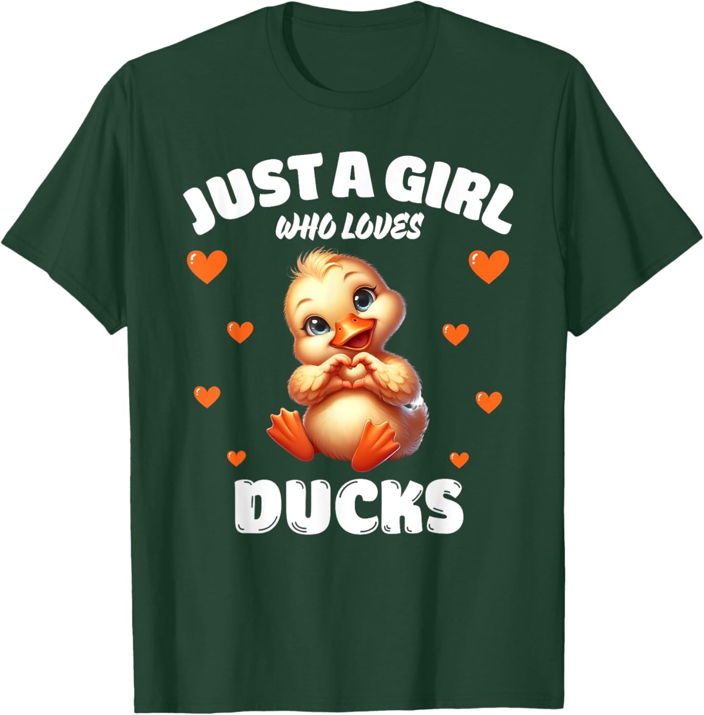 Just A Girl Who Loves Ducks, Cute Duck Lovers T-Shirt - T-Shirt | Forest