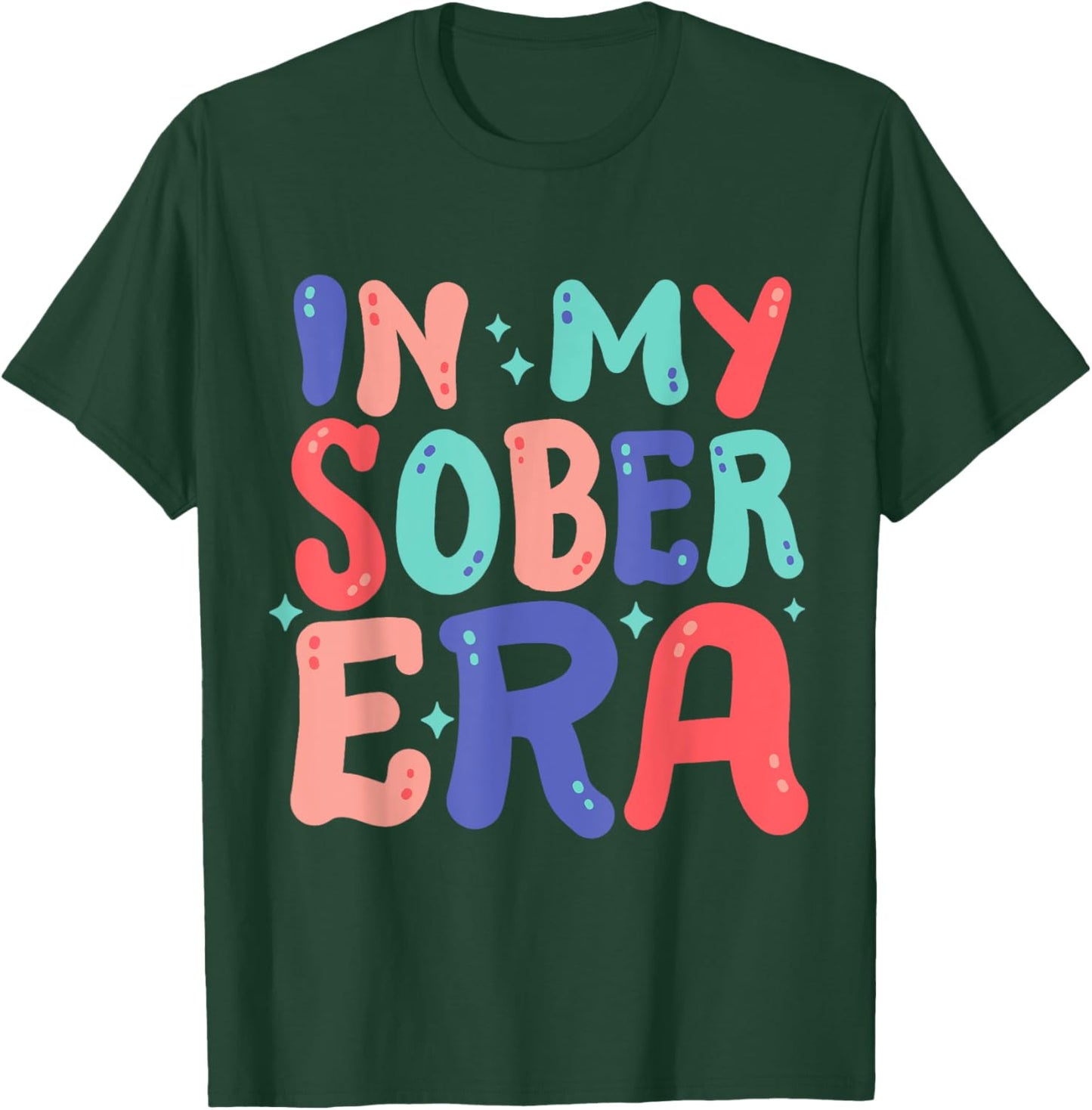 In My Sober Era Retro Groovy Hippie AA Sobriety Pride Women T-Shirt - T-Shirt | Forest