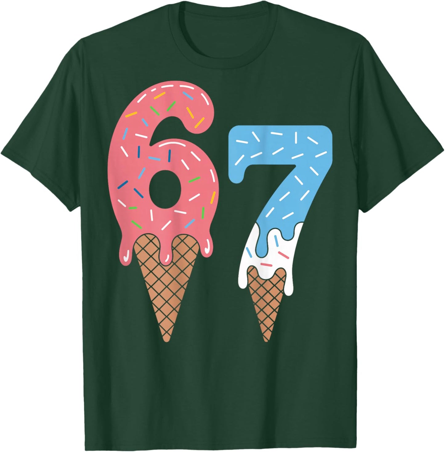 Funny Six Seven Meme 6 7 Shirt Retro T-Shirt - T-Shirt | Forest