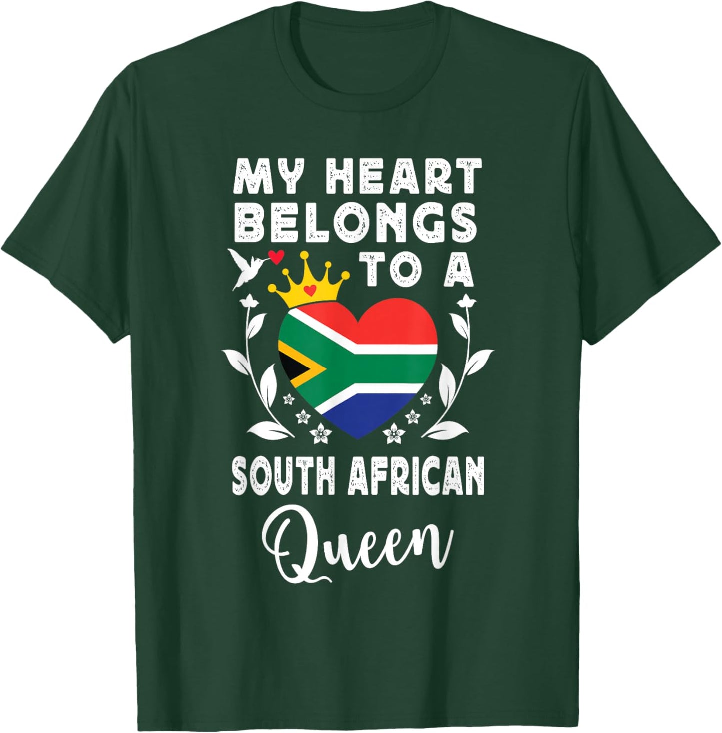 South African Queen Wife Girlfriend South Africa Flag T-Shirt - T-Shirt | Forest