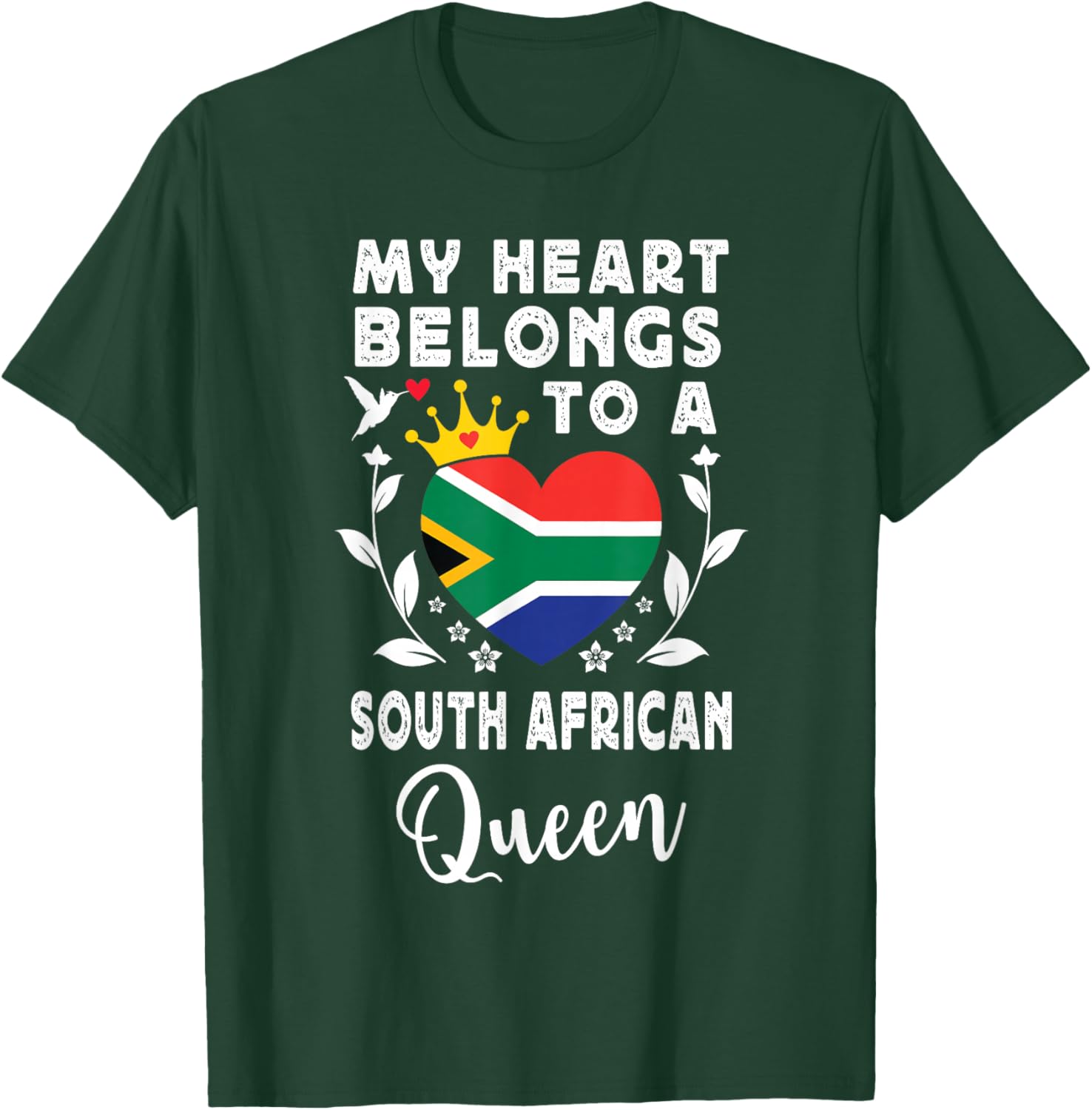 South African Queen Wife Girlfriend South Africa Flag T-Shirt - T-Shirt | Forest