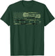 Vintage Camouflage Guitar, Guitarist, Guitar Lover T-Shirt - T-Shirt | Forest