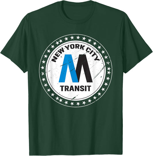 NYC Metro Speed Transit Sleek Train Enthusiast T-Shirt - T-Shirt | Forest