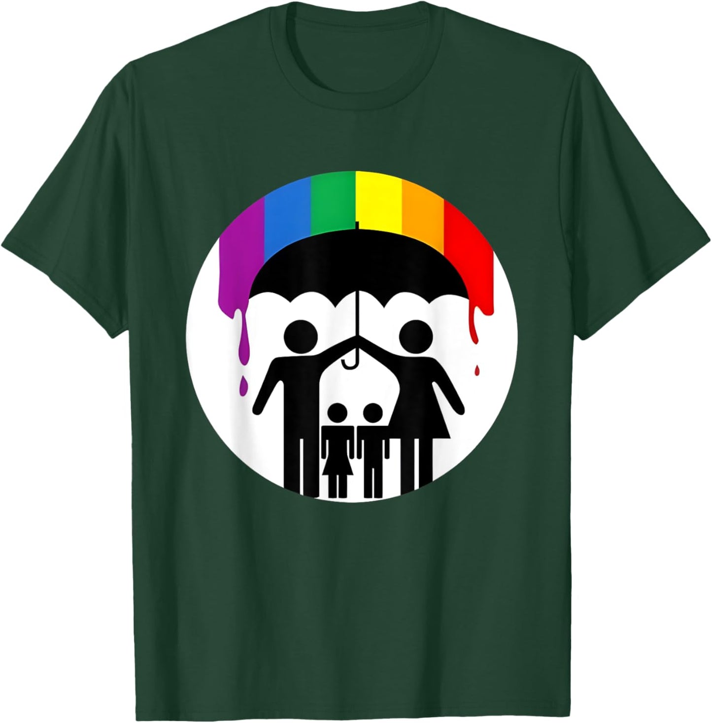 Rainbow Patriot Umbrella T-Shirt - T-Shirt | Forest