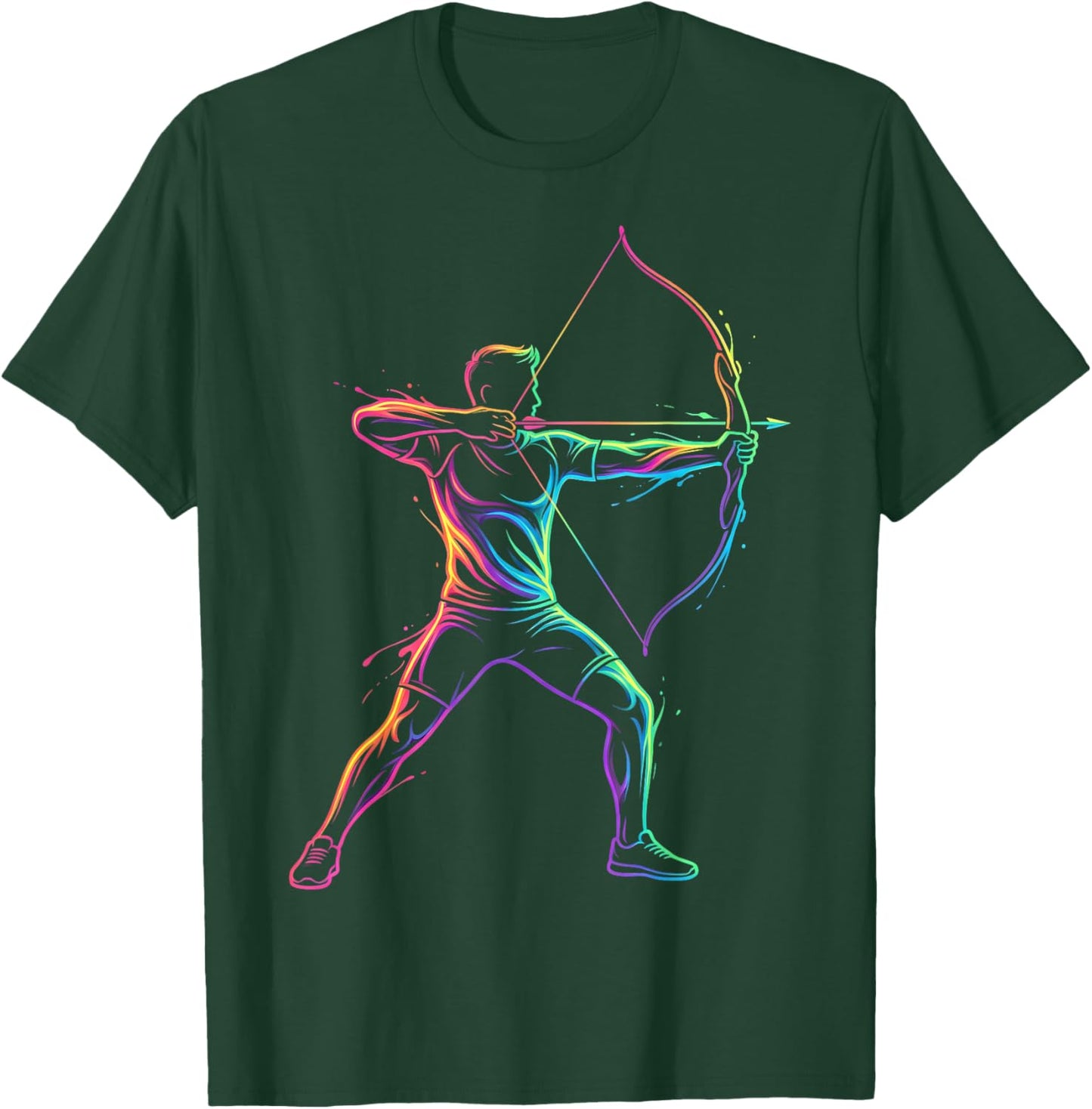 Archery Player Man Child and Boy T-Shirt - T-Shirt | Forest