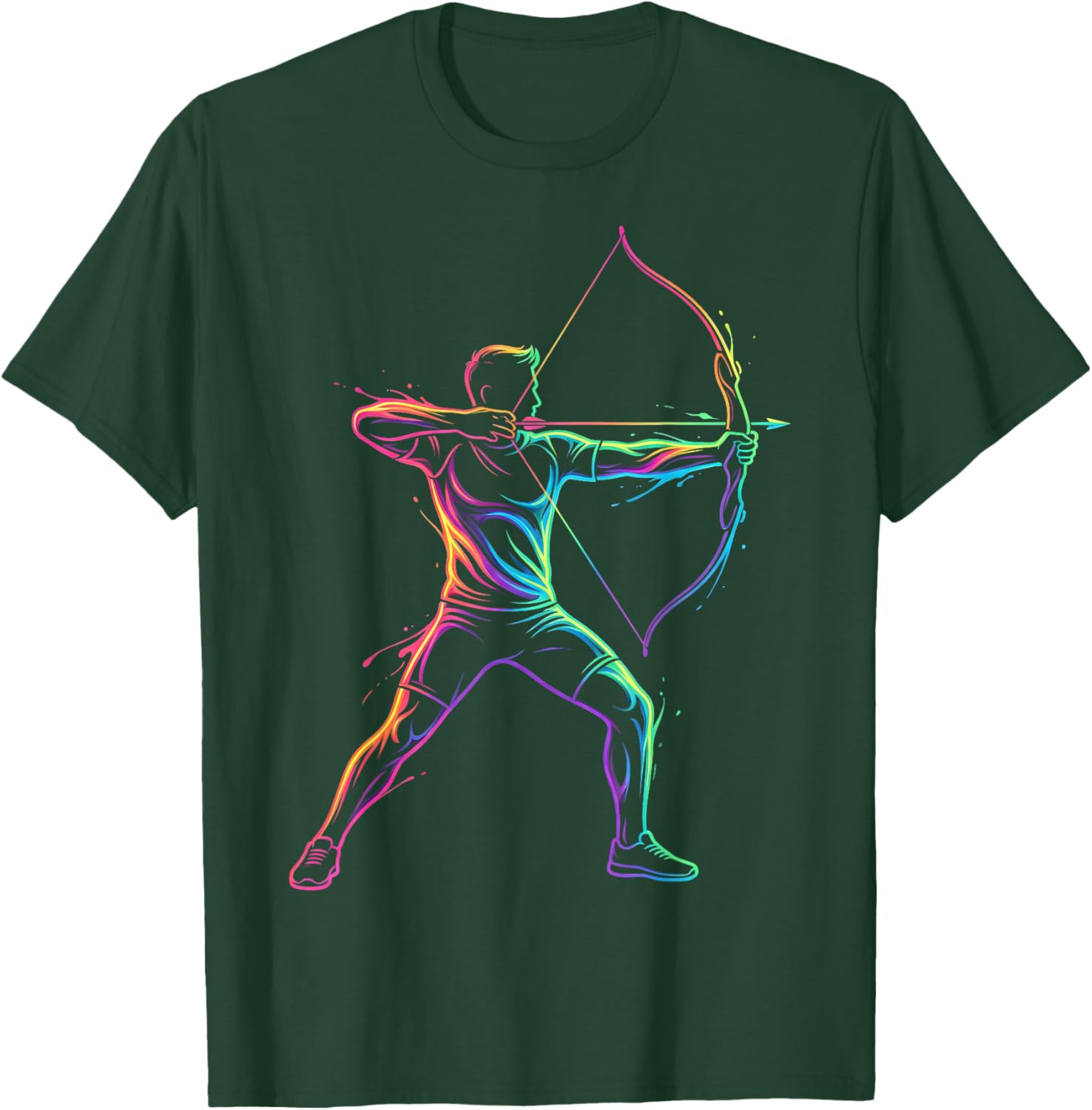 Archery Player Man Child and Boy T-Shirt - T-Shirt | Forest