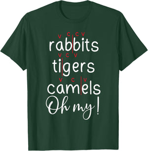 Syllable Division Teacher Science of Reading Phonemic Phonic T-Shirt - T-Shirt | Forest