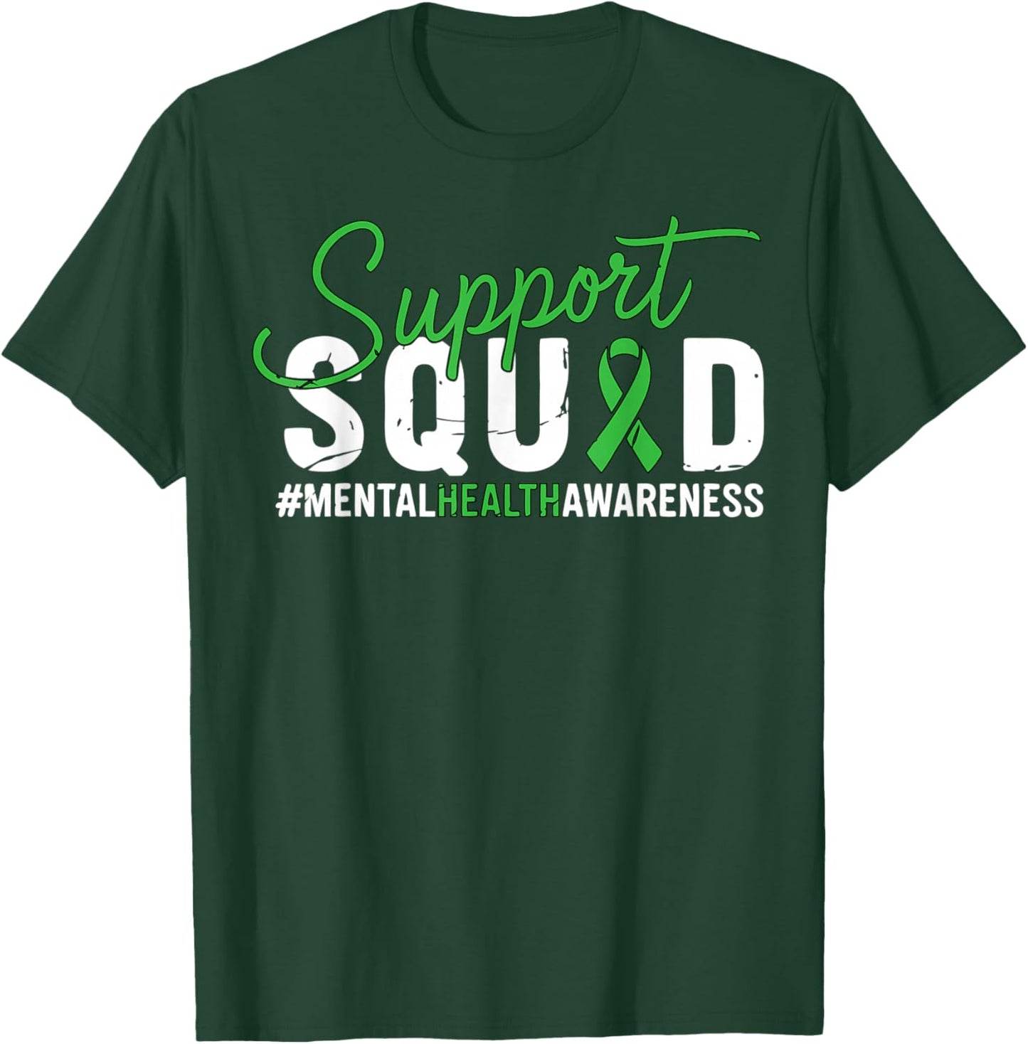 Support Squad Mental Health Awareness Men Women KidsTeam T-Shirt - T-Shirt | Forest