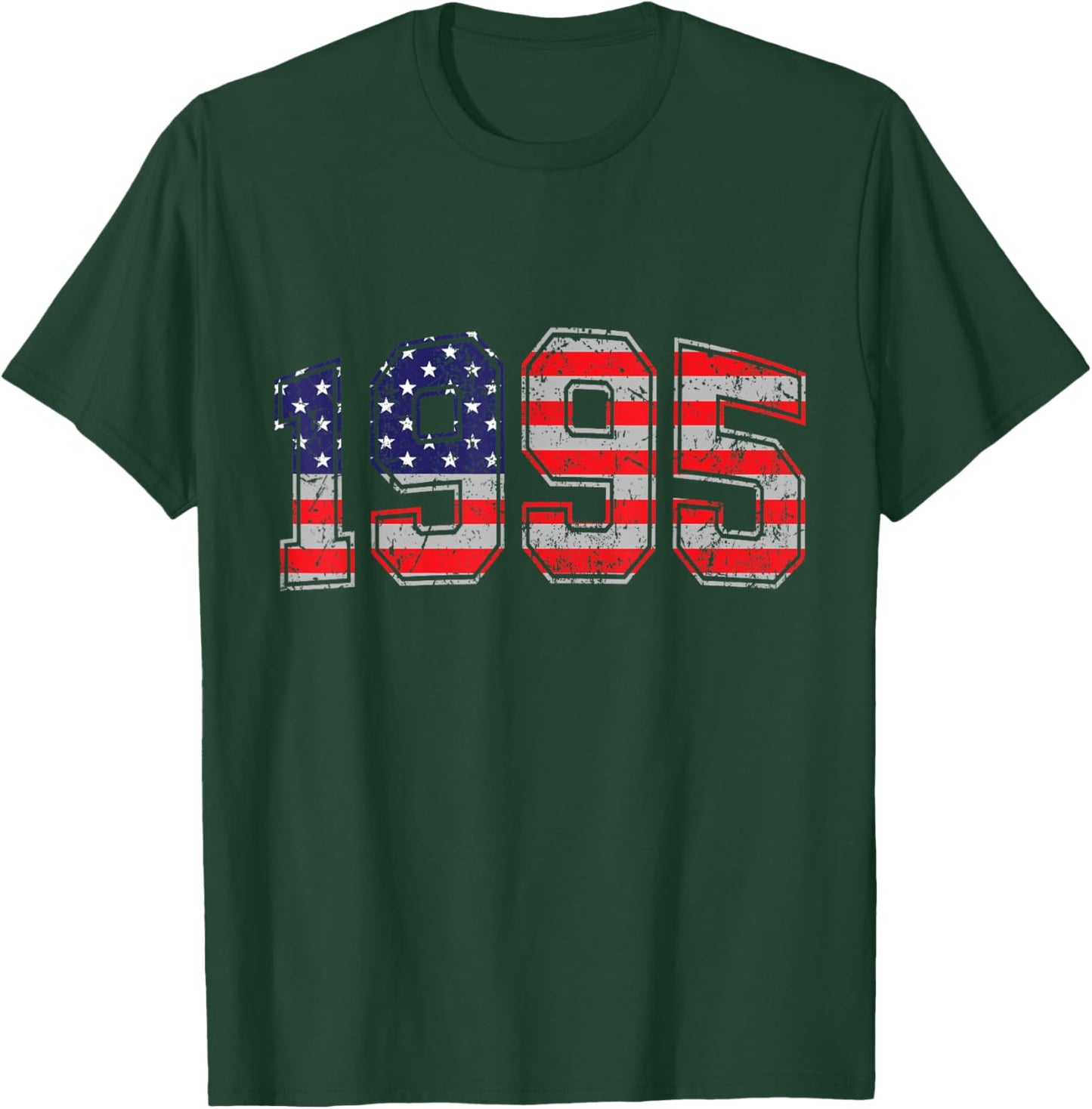 Vintage 1995 29 Years Old American Flag 4th Of July Retro T-Shirt - T-Shirt | Forest