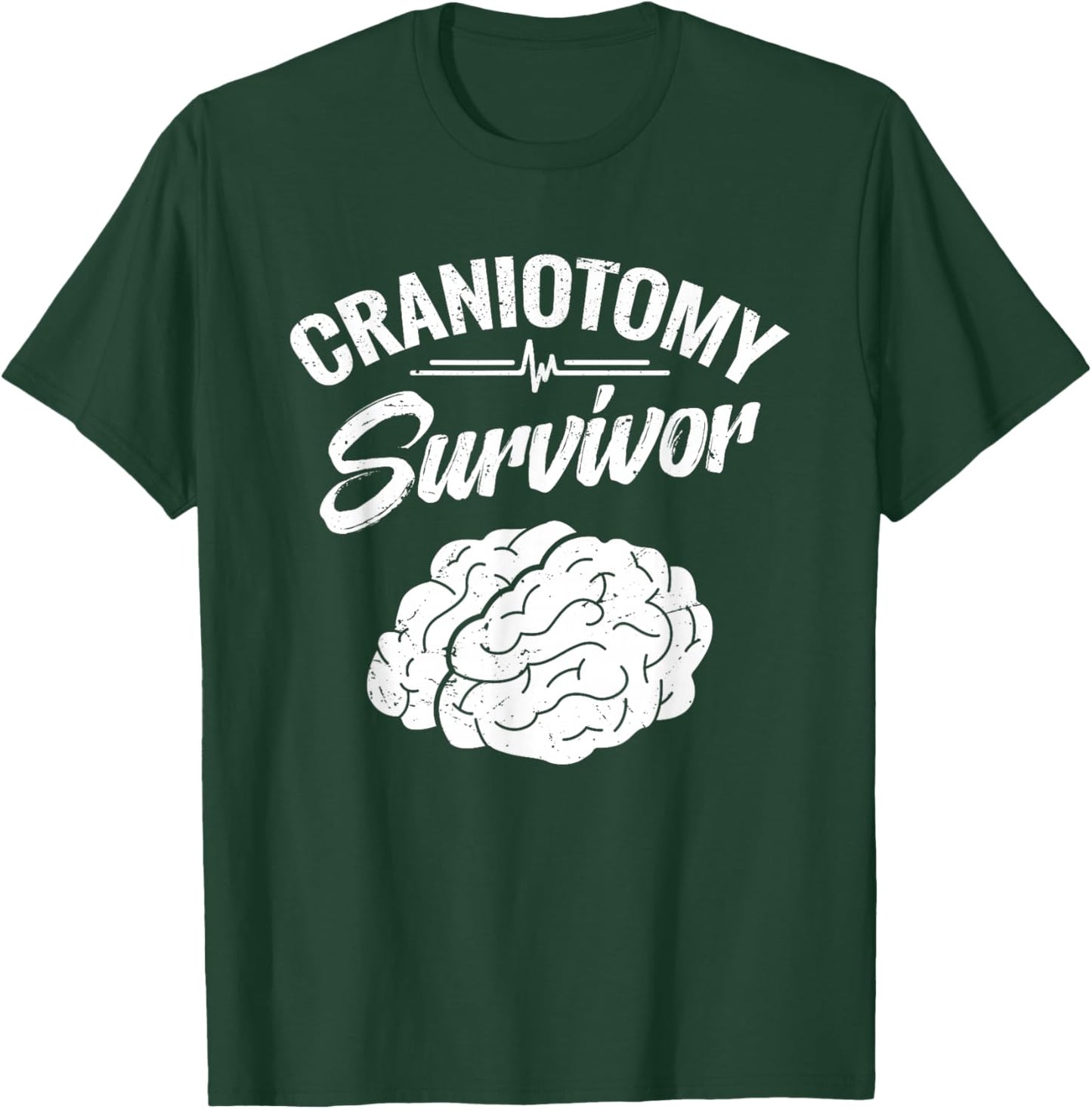 Brain Surgery Recovery Items Get Well Craniotomy Survivor T-Shirt - T-Shirt | Forest