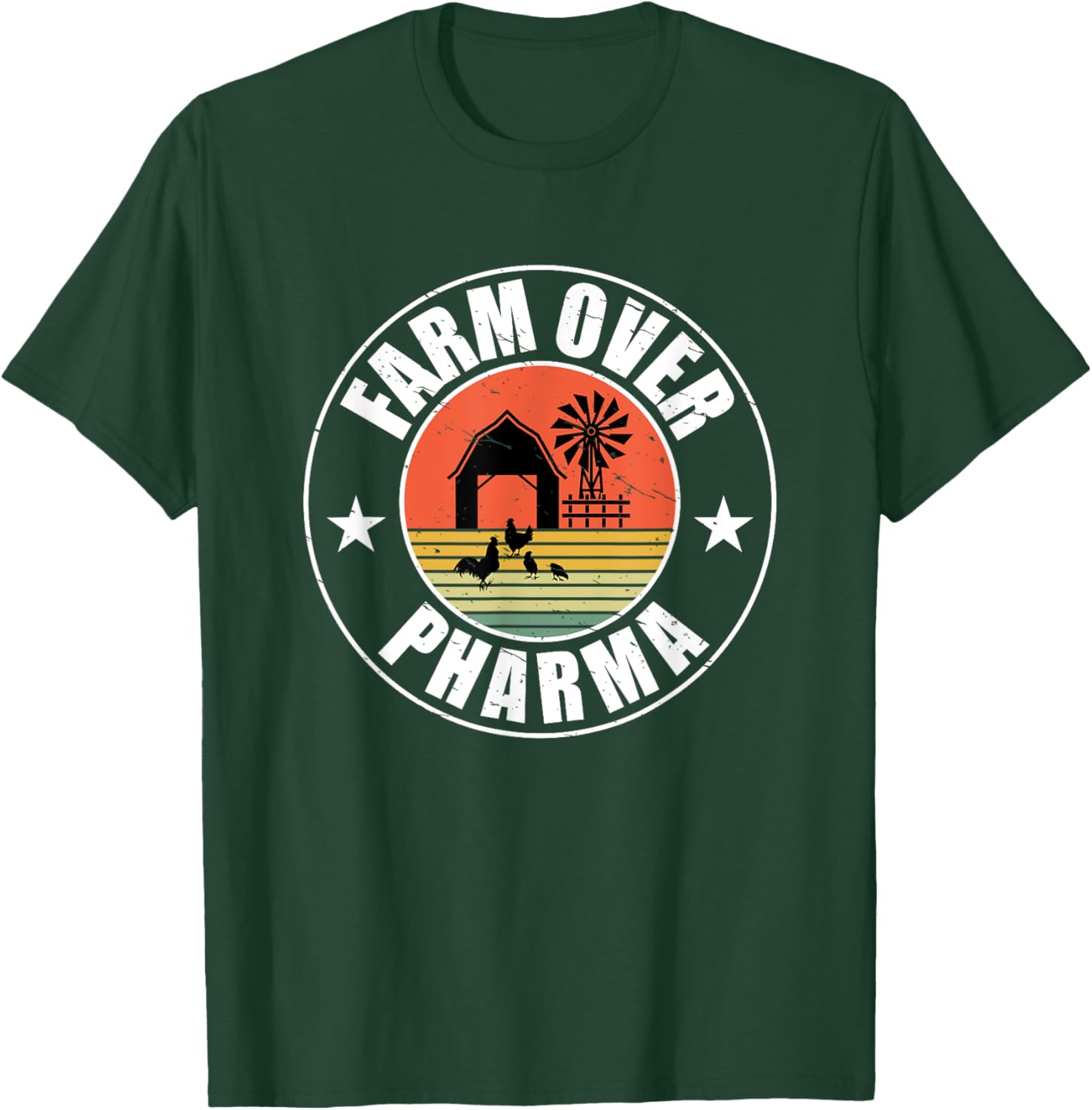 Vintage Farm Over Pharma Mom Dad Family Farming T-Shirt - T-Shirt | Forest