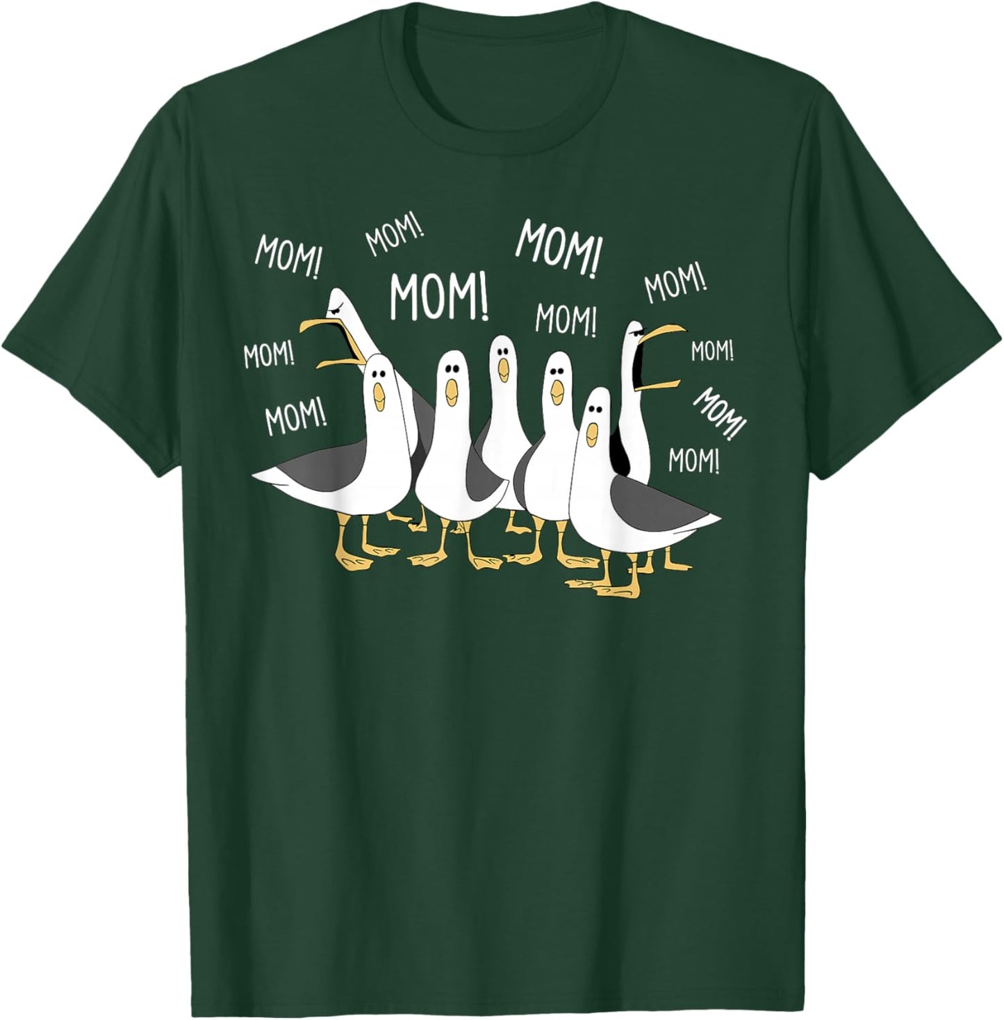 Mom Seagull Funny Mama Seagulls Mothers Day Humor T-Shirt - T-Shirt | Forest