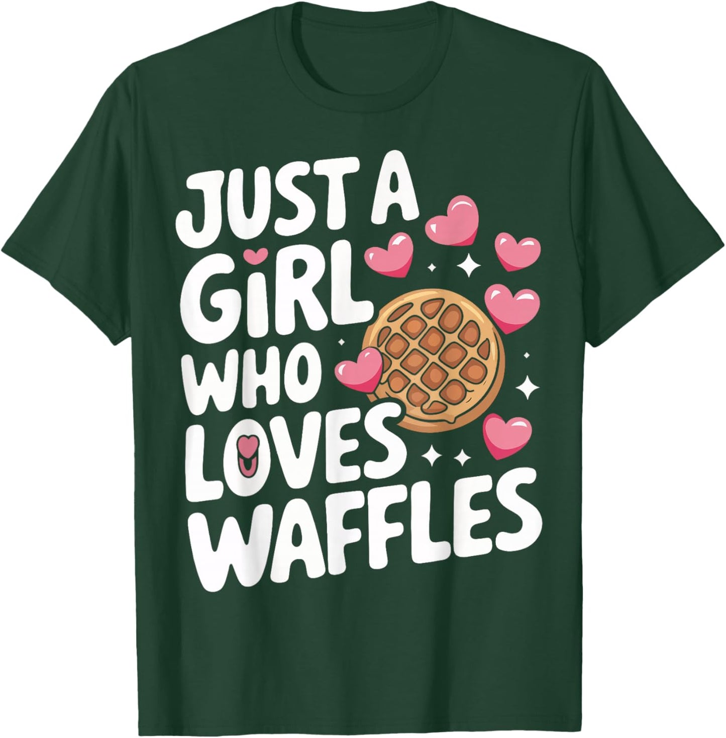 Waffles Just A Girl Who Loves Waffles T-Shirt - T-Shirt | Forest