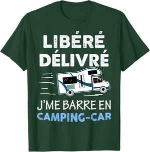 Released Issued Je me Barre en Camper Van Gift Man Grandpa T-Shirt - T-Shirt | Forest