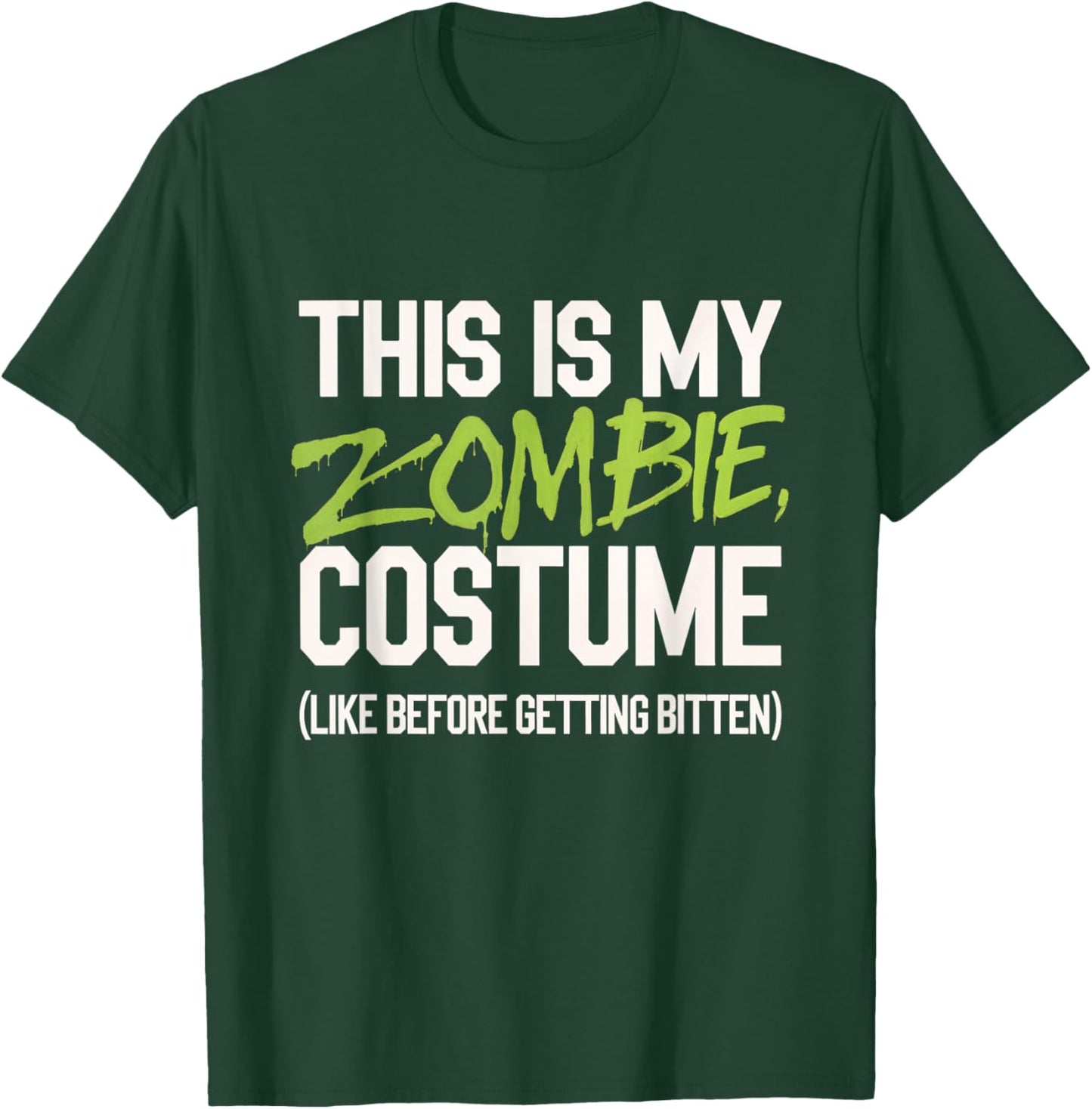 This Is My Zombie Costume Zombie Halloween Costume T-Shirt - T-Shirt | Forest