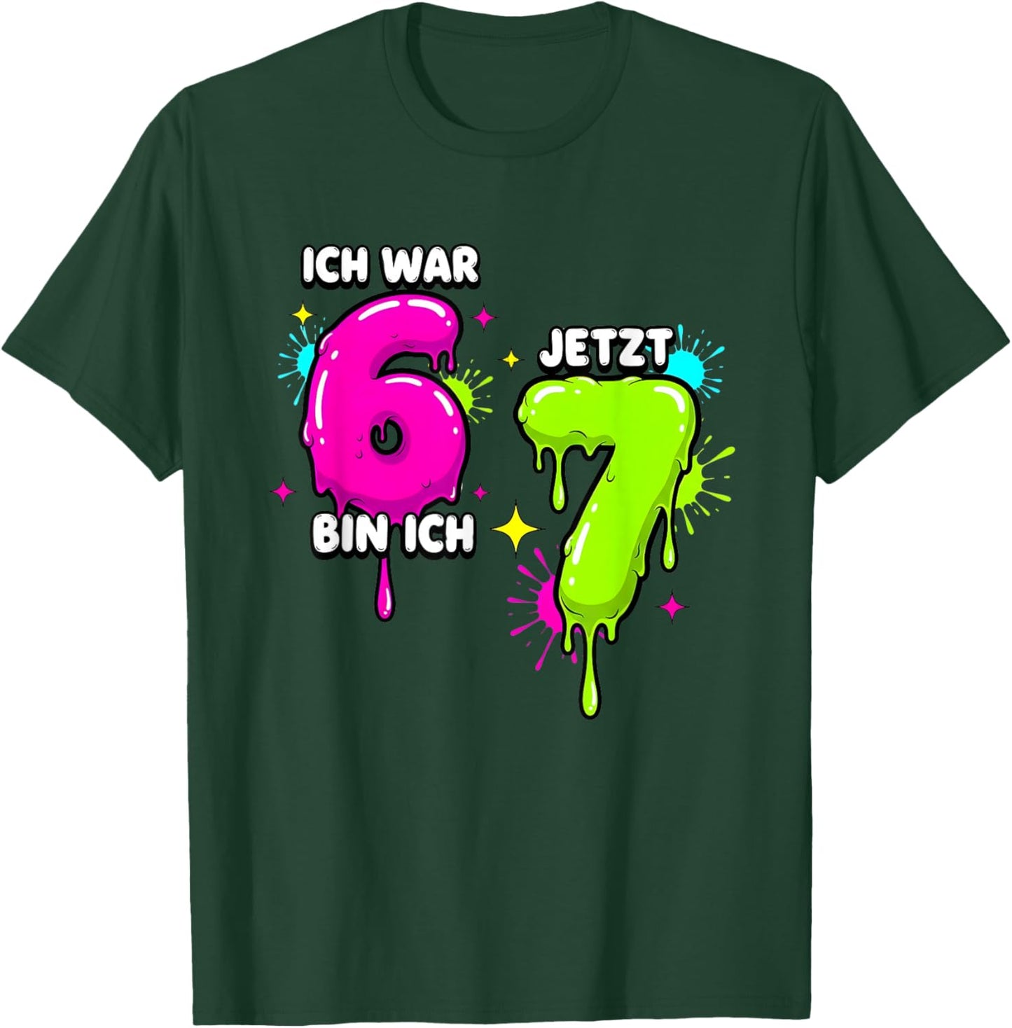 Ich war 6 jetzt Bin ich 7 Siebter Geburtstag Kinder T-Shirt - T-Shirt | Forest