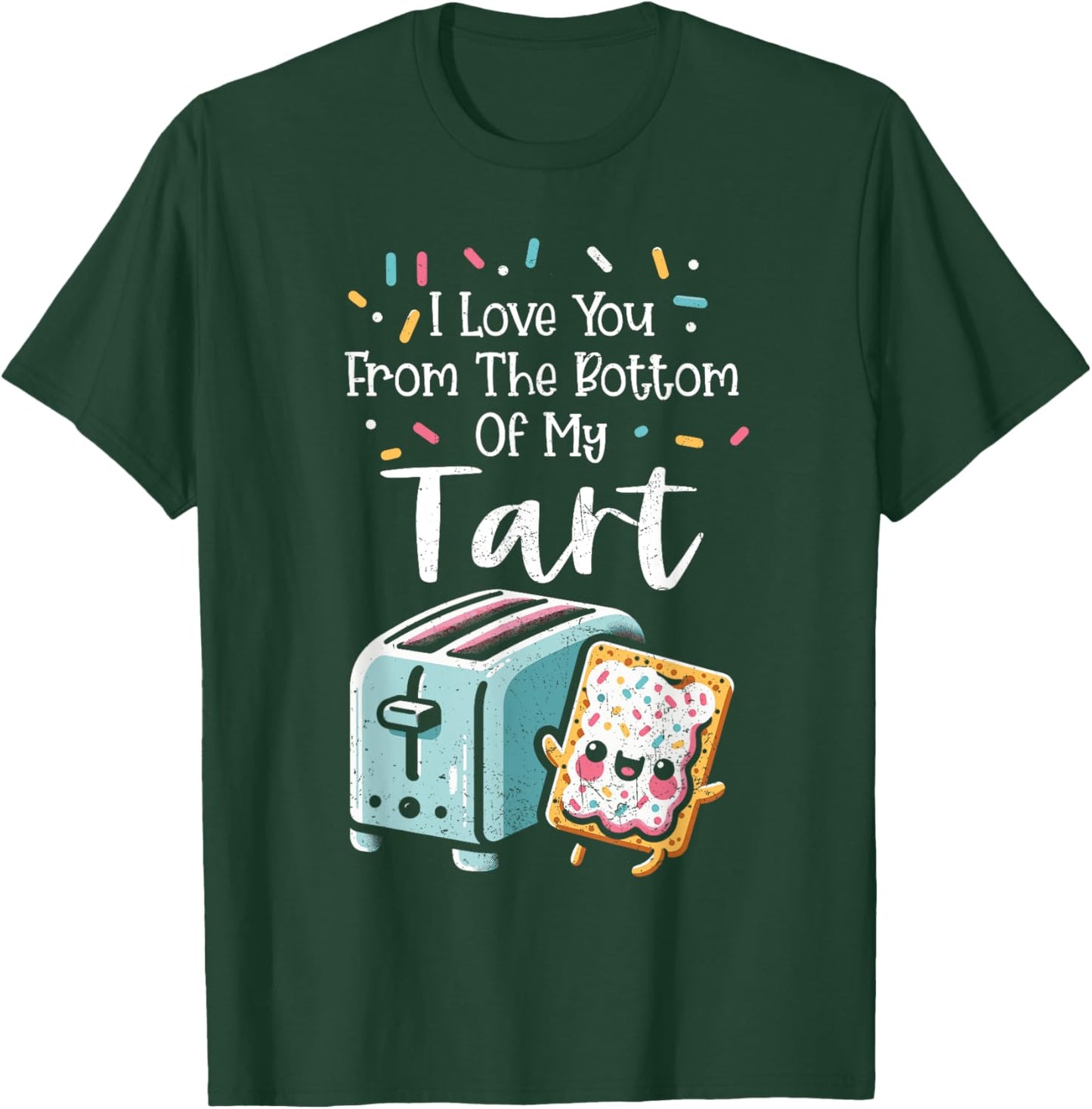 Poptart Lover Sweet Frosted Toaster Pastry Distressed T-Shirt - T-Shirt | Forest