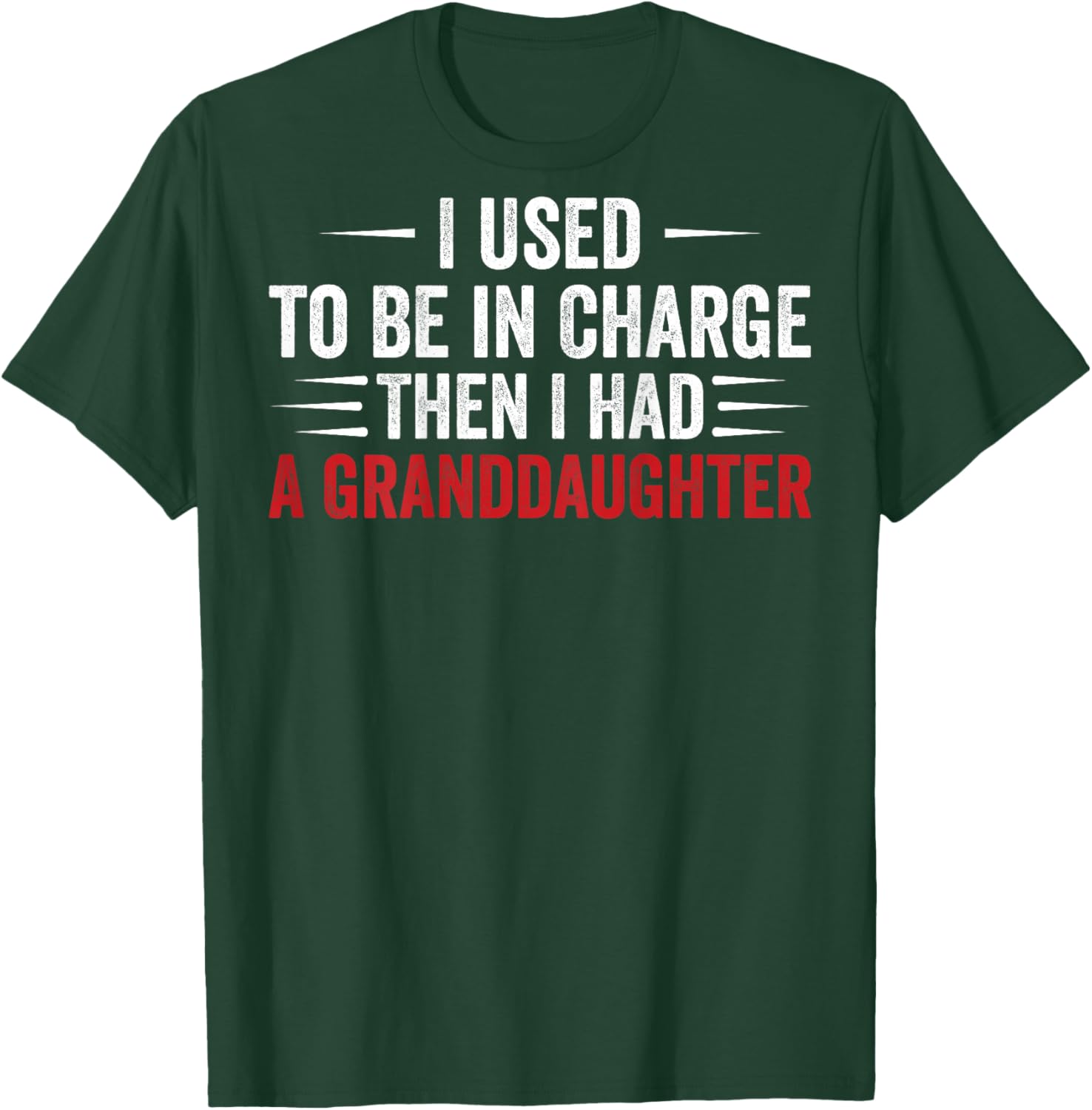 I Used to Be in Charge Then I Had A Granddaughter (On Back) T-Shirt - T-Shirt | Forest
